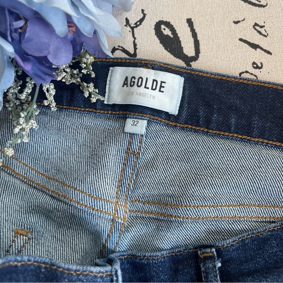 Agolde Sophie Mid Rise Skinny Jeans Cabana Dark Wash Style #A018-1256 Size 32 - Picture 8 of 12
